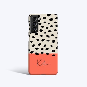 ABSTRAKTE PUNKTE KORALLE Hülle | Für Samsung Galaxy S25 Ultra, S24 fe, S23 fe, S22 Plus, S21, S20,
