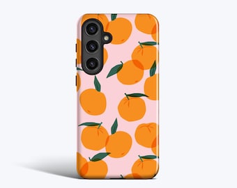 ORANGES Phone Case | For Samsung Galaxy S25 Ultra, S24 fe, S23 fe, S22 Plus, S21, S20 - Orange Pattern, Summer