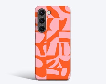 MATISSE SQUARES Pink Case | For Samsung Galaxy S23 Plus Case, Galaxy S22 Case, Galaxy S21 fe Case, More Models, Orange, Abstract, Minimal