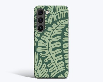 FERN LEAVES Case | For Samsung Galaxy S23 Plus Case, Galaxy S22 Case, Galaxy S21 fe Case, More Models, Green, Bold, Abstract
