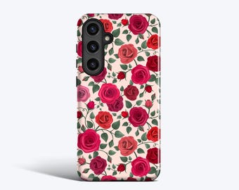 Rose Handyhülle - Für Galaxy S26, S25, S24, S23, S22, S21, S20, magnetisch