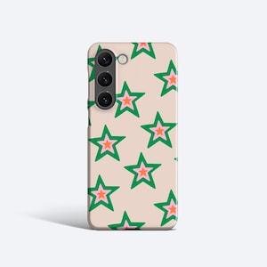 GREEN STARS Case | For Samsung Galaxy S23 Ultra Case, Galaxy S22 Plus Case, Galaxy S21 FE Case, More Models, Green, Boho
