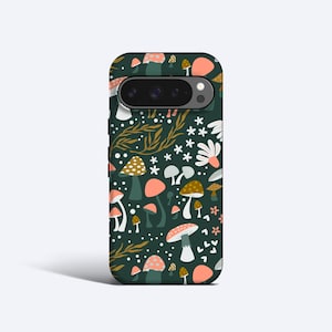 MUSHROOM DELIGHT Case | For Pixel 9 Pro xl, 9a, 8a, 8 Pro, 7 Pro, 7a, 6 Pro, 6a, More Models, Floral Pattern, Winter, Hearts