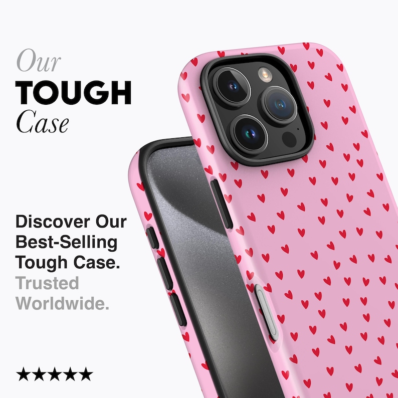 Red Hearts Phone Case - For iPhone 17, 16, 15, 14, 13, 12 MagSafe Option image 3