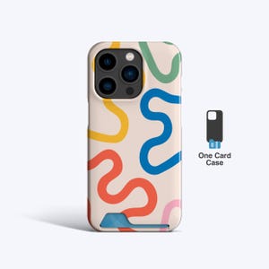 Estuche para tarjetas ORGANIC LINES MULTI Slim / Estuche para iPhone 15+, Estuche para iPhone 14 Pro, Estuche para iPhone 13, Estuche para iPhone 15 Pro, Tarjetero, Almacenamiento de tarjetas