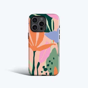 TROPICAL FLOWERS Phone Case | For iPhone 16 Pro Case, iPhone 15 Pro Case, iPhone 13 Case, iPhone 14 Case, MagSafe, Bright Case, Summer