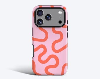 Organic Lines Coral Phone Case - For all iPhone Models, Tough, MagSafe and Slim Protection