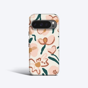 BOHO FLORAL Case | For Pixel 9 Pro Case, Pixel 8a Case, Pixel 7 Pro Case, Pixel 6a Case All Models Available, Hand drawn Flowers, Abstract