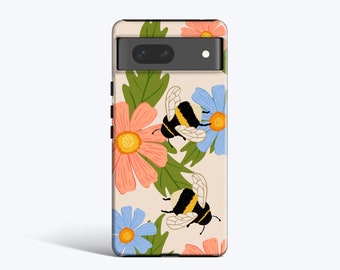 BEE Case | For Pixel 8 Case, Pixel 7 Case Pixel 6 Pro Case, Pixel 5 Case, Pixel 4A Case, More Models, Honey Bee, Bumble Bee, Spring Flowers