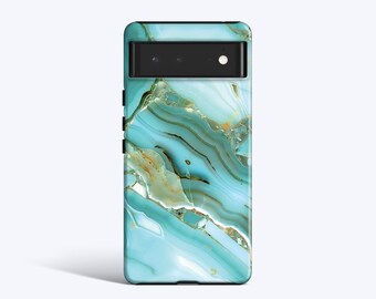 BLUE MARBLE Case | For Pixel 8 Pro Case, Pixel 7 Case, Pixel 6 Pro Case, Pixel 5 Case, More Models, Agate, Marble Case