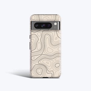 Capa de celular TOPOGRAPHIC | Ilustração de mapa de terreno abstrato, para Pixel 9 Pro xl, 9, 8a, 8 Pro, 7 Pro, 7a, 6 Pro, 6a e mais modelos