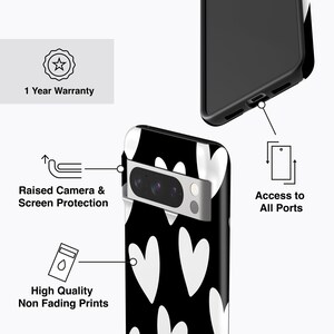 Large White Hearts Case For all Pixel Models, Magnetic Option image 4