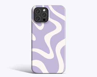 LAVENDER WAVES | For iPhone 15 Pro Max Case, iPhone 12 Case, iPhone 13 Case, More Models, Trending Wavy Organic Shapes, Minimal, Trending