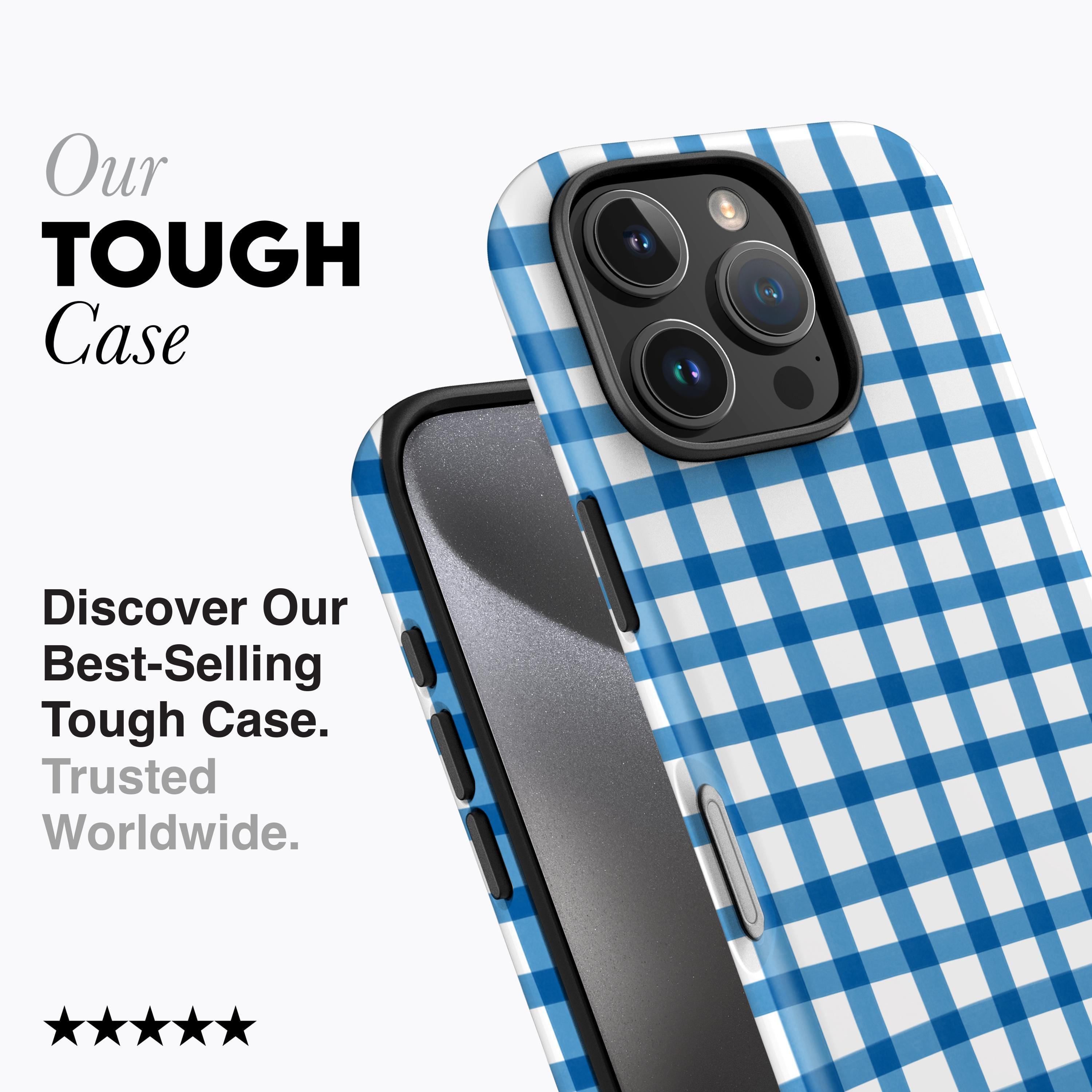 Blue Gingham Phone Case - for iPhone 18 Pro, 18 Pro, 17, 16, 15