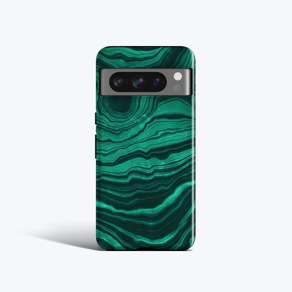 MALACHITE WAVES Case | For Pixel 8 Case, Pixel 7 Case, Pixel 6 Pro Case, Pixel 5 Case, More Models, Marble Case, Agate Case
