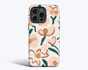 BOHO FLORAL Case | For iPhone 16 Pro Case, iPhone 15 Pro Max Case, iPhone 14 Case, iPhone 13 Case,  iPhone 12 Case, Hand Drawn Flowers