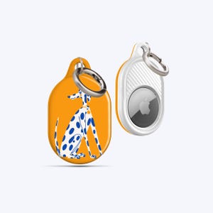 BLUE SPOTTY DALMATIAN AirTag Case | For your keys, Bags, Handbags, Kids Backpacks, Pets Collars and more, AirTag Holder, AirTag Keychain