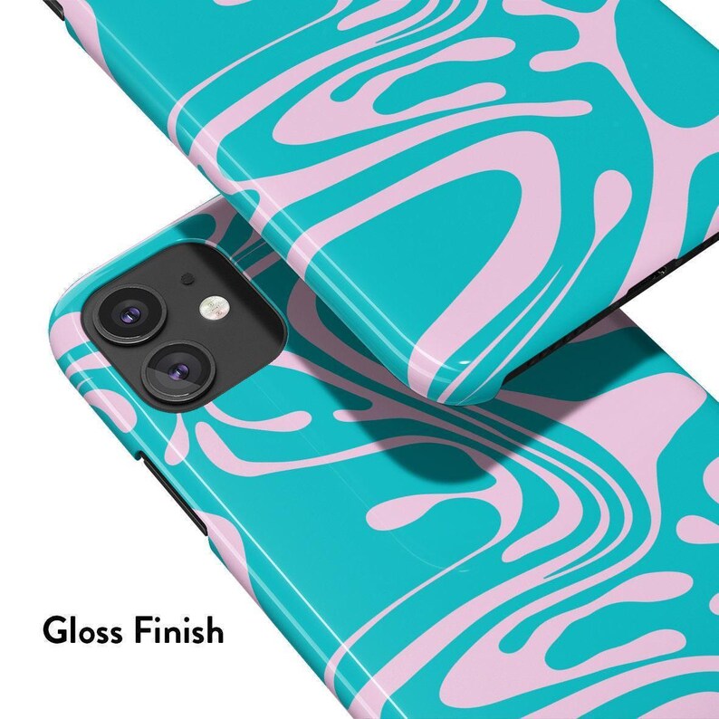 TURQUOISE MARBLE Phone Case | For iPhone 16 Case, iPhone 15 Pro Case, iPhone 14 Case, iPhone 12 Case, More Models, Liquid Marble, Modern image 7
