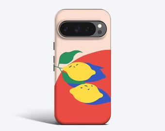 LEMONS ON A PLATE Phone Case | For Pixel 9 Pro Case, Pixel 8a Case, Pixel 7 Pro Case, Pixel 6 Case, Matisse Style, Mediterranean Case