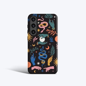 DARK MAGIC Phone Case | For Galaxy S25 Ultra Case, Galaxy S24 Plus Case, Galaxy S23 fe Case, Galaxy S22 Case,, Snakes, Moon, Stars, Spells