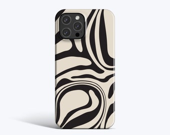 ABSTRACT MARBLE | For iPhone 15 Case, iPhone 12 Case, iPhone 11 Case, More Models Available, Liquid Marble, Minimalist, Modern, Black Beige