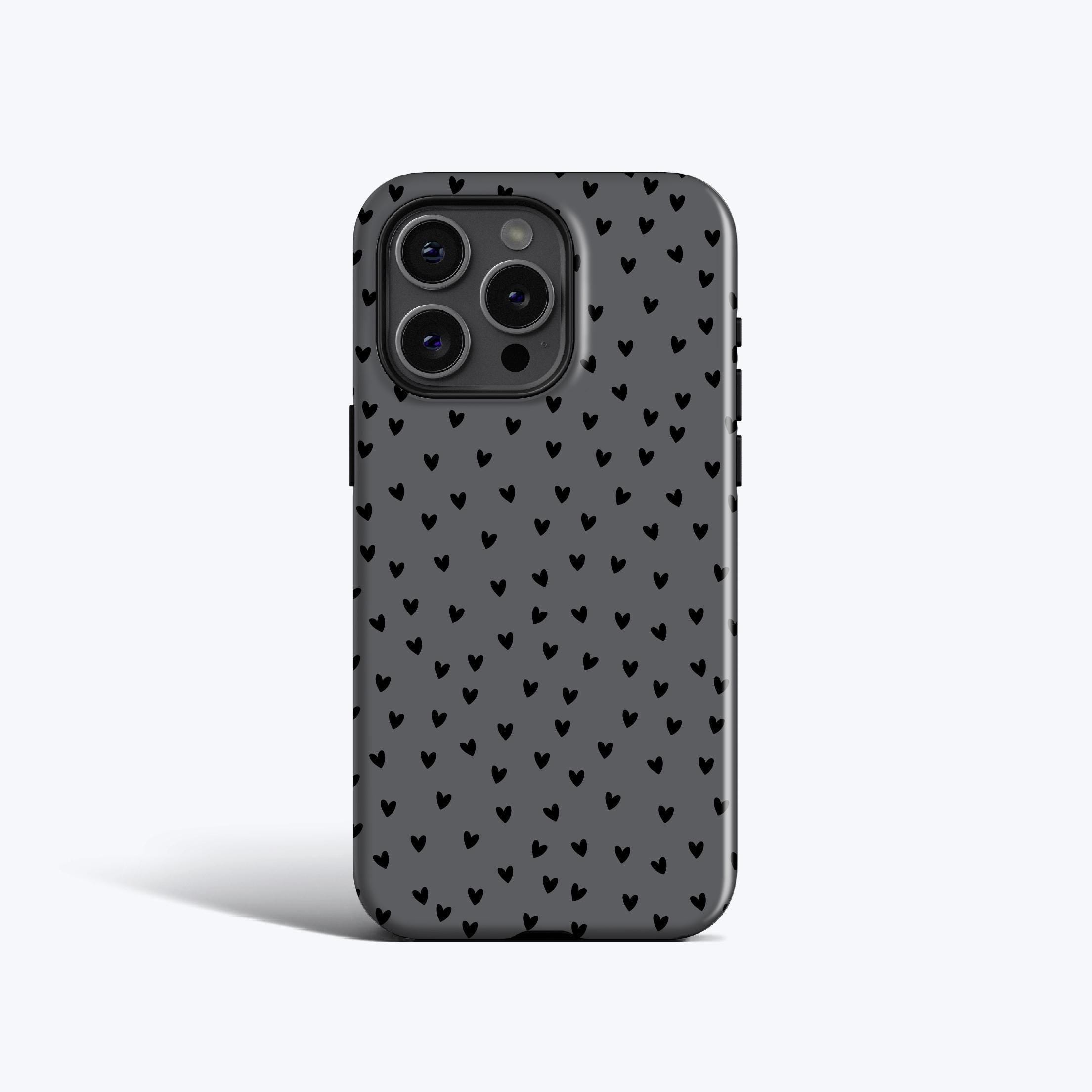 iPhone15 / black 【dress HEART 】 iPhone15 / black 【fluffy dress HEART】 (発送はご注文から3