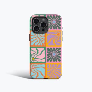 SUMMER OF FLEURS Phone Case | For iPhone 15 Pro Case, iPhone 13 Pro Case, iPhone 12 Case, iPhone 11 Case, All Models, Retro, Vintage, Orange