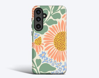 SUNFLOWER Phone Case | For Samsung Galaxy S25 Ultra, S24, S23 fe, S22, S21, S20 and More - Summer, Pastel Flowers
