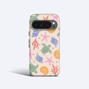 Etui na telefon Pastel Sea Life – do telefonów Pixel 10, 9, 8, 7, 6, opcja magnetyczna