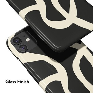 BOHO LINES BLACK Phone Case For iPhone 16 Pro Case, iPhone 15 Case, iPhone 14 Pro Max Case, iPhone 12 Case, MagSafe, Abstract Lines, Matisse image 7