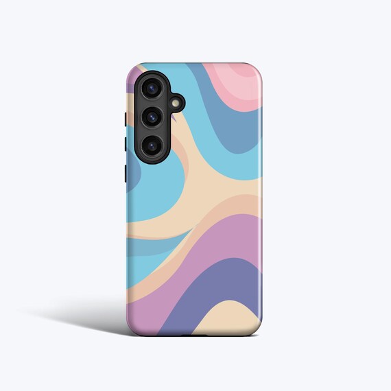PASTEL ORGANIC Case, For Samsung Galaxy S24 Plus Case, Galaxy S23 Case, Galaxy S22 fe Case, More Models, Minimal Case, Soft Shapes, Wavy