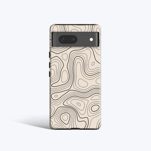 TOPOGRAPHIC Phone Case | For Pixel 8 Pro Case, Pixel 7 Case, Pixel 6 Case, Pixel 5 Case, Pixel 4A Case All Models, Topographic Map