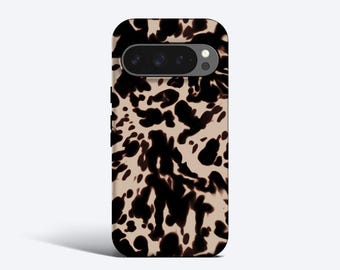 Beige Tortoise Phone Case - For Pixel 10 Pro xl, 9a, 8, 7, 6a Magnetic Option