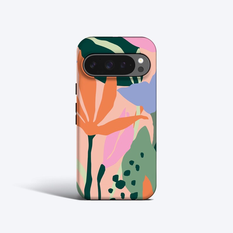 TROPICAL FLOWERS Case | For Pixel 9 Case, Pixel 7a Case, Pixel 6 Pro Case, Pixel 5 Case, Pixel 4A Case More Models, Tropical Leaves image 1