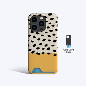 ABSTRACT BLONDE DOTS Slim Card Case | iPhone 15 Case, iPhone 14 Case, iPhone 14 Plus Case, iPhone 13 Pro Case, Card Holder, Card Storage