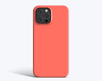 BLOCKFARBE Koralle | Für iPhone 15 Pro Hülle, iPhone 12 Hülle, iPhone 11 Hülle, iPhone 13 Hülle, weitere Modelle verfügbar, Block farbige Hülle