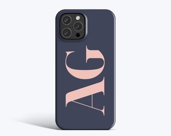 Custodia MIDNIGHT INITIALS / Custodia iPhone 14, Custodia iPhone 13, Custodia iPhone 12 Pro, Custodia iPhone 11, Custodia iPhone xr, Altri modelli, Custodia personalizzata