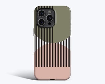 Circles Geometric Phone Case - For iPhone 17, 16, 15, 14, 13, 12, MagSafe Option