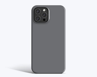 BLOCK COLOUR Smoke | For iPhone 15 Pro Case, iPhone 14 Pro Case, iPhone 12 Case, iPhone XR Case, More Models Available, Grey Block Colour