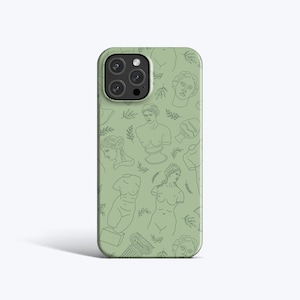 ANCIENT GREEK Olive | For iPhone 15 Case, iPhone 12 Case, iPhone 11 Case, More Models Available, Boho Line Art, Mythology, Trending