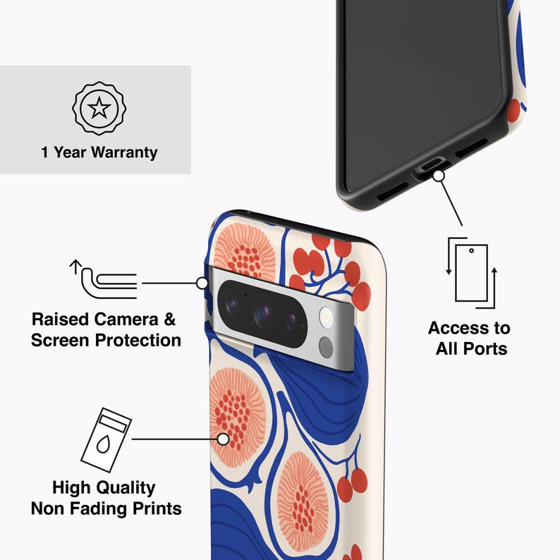 Blue Passion Fruit Phone Case - For Pixel 10, 9 Pro xl, 9a, 8a, 8, 7a, 6, Magnetic image 4