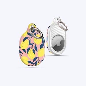 Custodia AirTag PINK LEMONADE / Per le tue chiavi, borsa, zaino, collare per animali domestici, tutto ciò che desideri, supporto AirTag, portachiavi AirTag, limoni