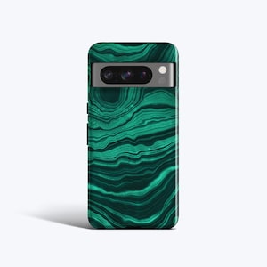 MALACHITE WAVES Case | For Pixel 8 Case, Pixel 7 Case, Pixel 6 Pro Case, Pixel 5 Case, More Models, Marble Case, Agate Case image 1