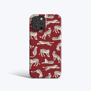 TIGER PATTERN Phone Case | Bold Wild Cat Style – MagSafe Option, Fits iPhone 16e to 11, Pixel and Galaxy Options