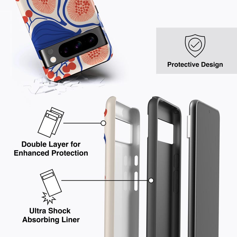 Blue Passion Fruit Phone Case - For Pixel 10, 9 Pro xl, 9a, 8a, 8, 7a, 6, Magnetic image 3