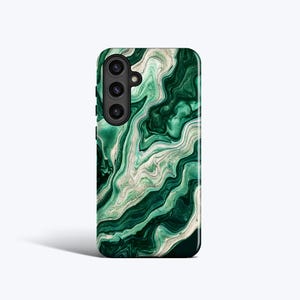 EMERALD DREAMS Case | Samsung Galaxy S25 Plus Case, Galaxy S24 fe Case, Galaxy S23 Case, Galaxy S22 Case, Green Marble Phone Case