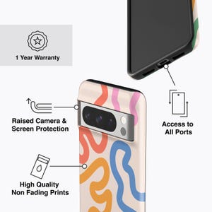 Funky Pastel Lines Phone Case - For all Pixel Models, Magnetic Option image 4