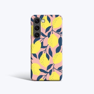 PINK LEMONADE Phone | For Samsung Galaxy S23 Plus Case, Galaxy S22 Case, Galaxy S21 fe Case, More Models, Lemons Phone Case, Illustration