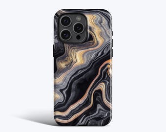 MIDNIGHT MARBLE Case - For iPhone 18 Pro, 17, 16, 15, 14, 13, 12 MagSafe Option
