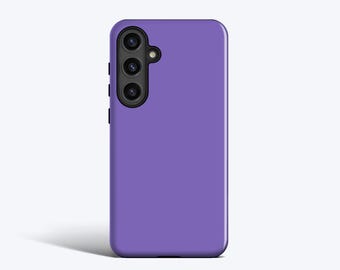 Block Colour Purple Case - For Galaxy S26, S25, S24, S23, S22, S21, S20, Magnetic